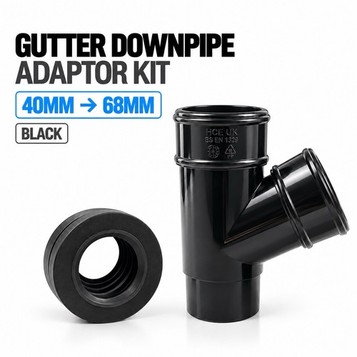 Gutter downpipe tee adaptor - downpipe,