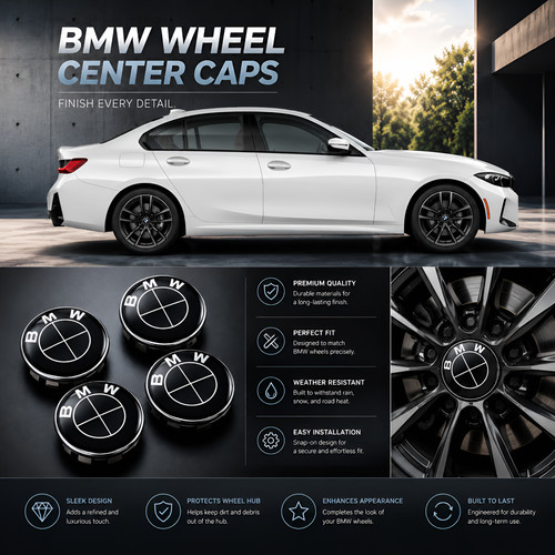 Set bmw wheel - centre, caps