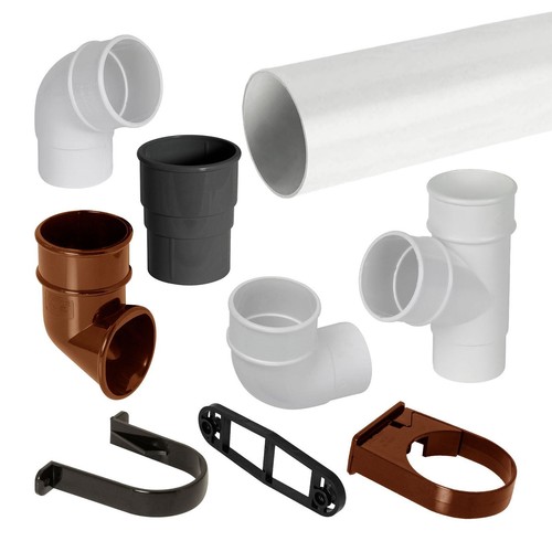 Round upvc downpipe - round,