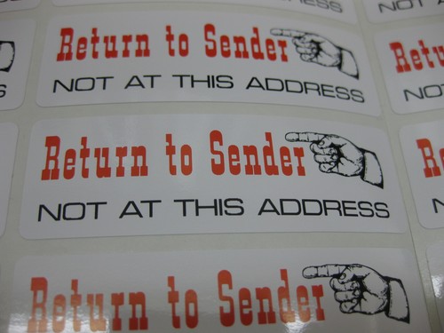 Return sender stickers - return,