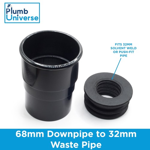 Rainwater 68mm round - round, downpipe